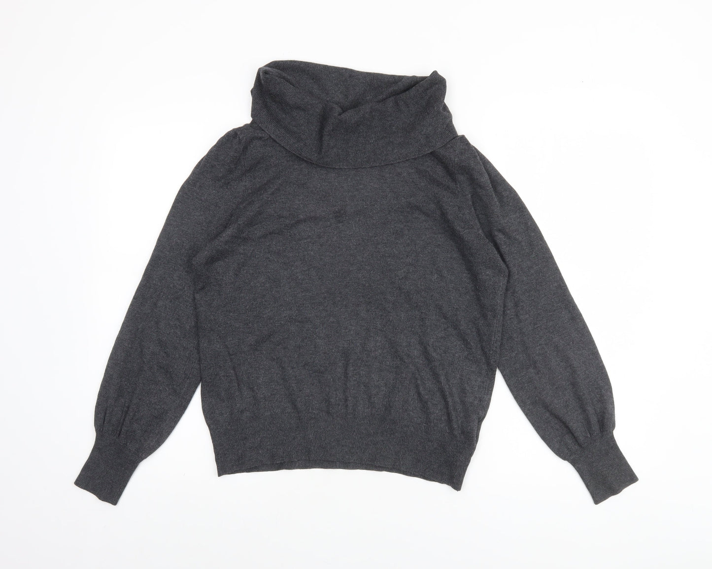 Marks and Spencer Women Grey Cowl Neck Long Sleeve Jumper Size 14