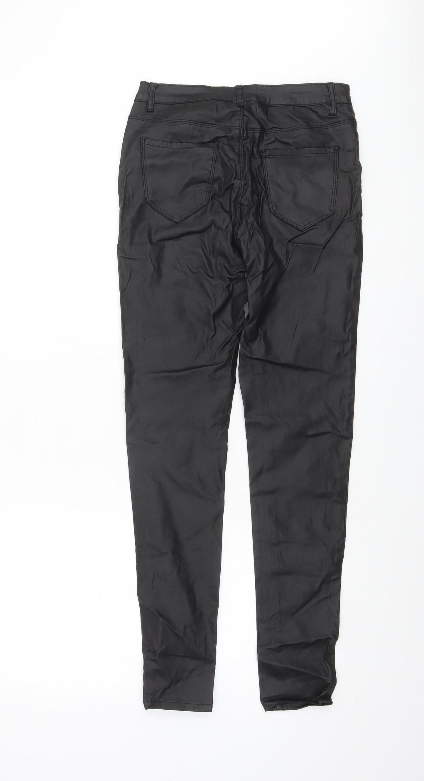 Estee Brown Womens Black Slim Fit Stretch Trousers Size 12