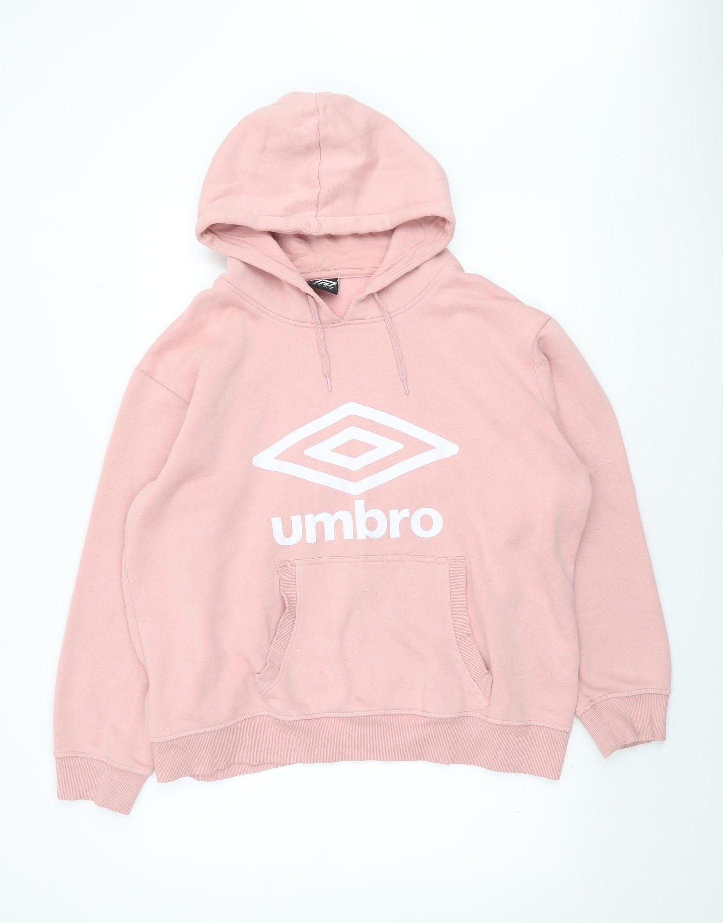 Umbro Womens Pink XL Pullover Hoodie Sweatshirt Casual Logo
