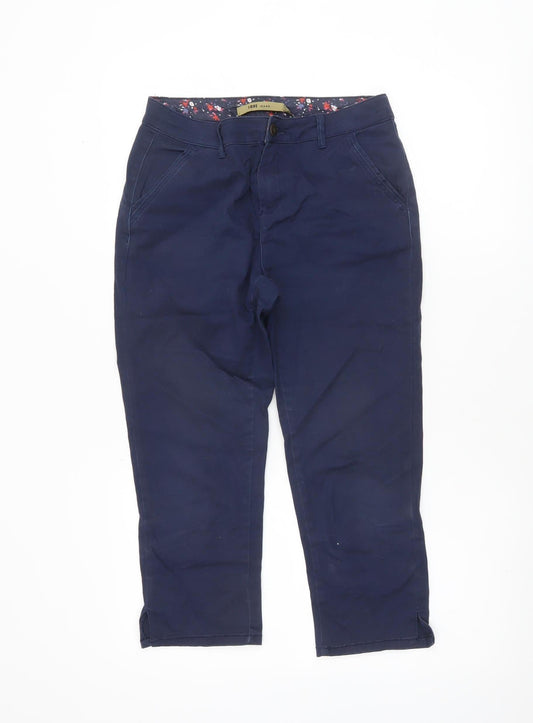Love Jeans Women's Blue Chino Trousers Size 8 Regular Fit