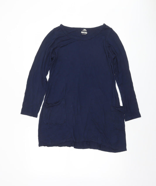 Trespass Womens Blue Long Sleeve Viscose Tunic Top Size M