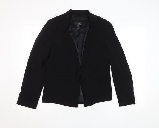MNG Collection Women's Black Regular Fit Single-Breasted Blazer Size 14