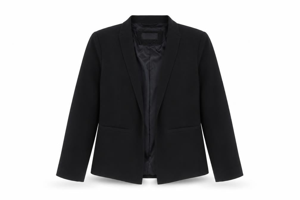 MNG Collection Women's Black Regular Fit Single-Breasted Blazer Size 14