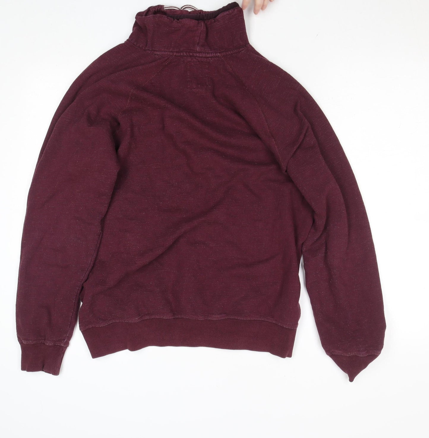 Pull & Bear Men's Red High Neck Pullover Sweatshirt Size M