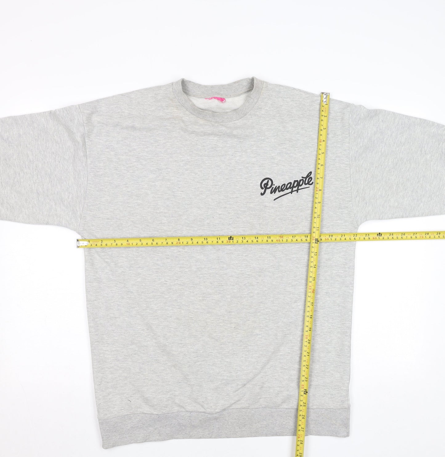 Pineapple Women’s Grey Crew Neck Pullover Sweatshirt Size M 12-14