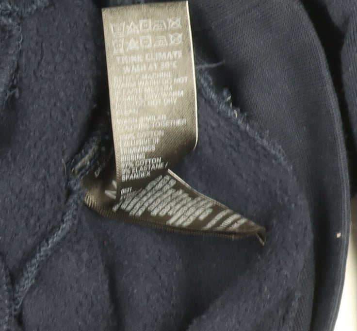 Marks and Spencer Women Navy Blue 1/2 Zip Sweatshirt XXL Cotton Blend