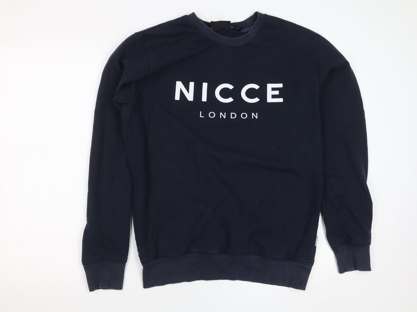 NICCE London Women's Navy Blue Logo Pullover Sweatshirt Size L