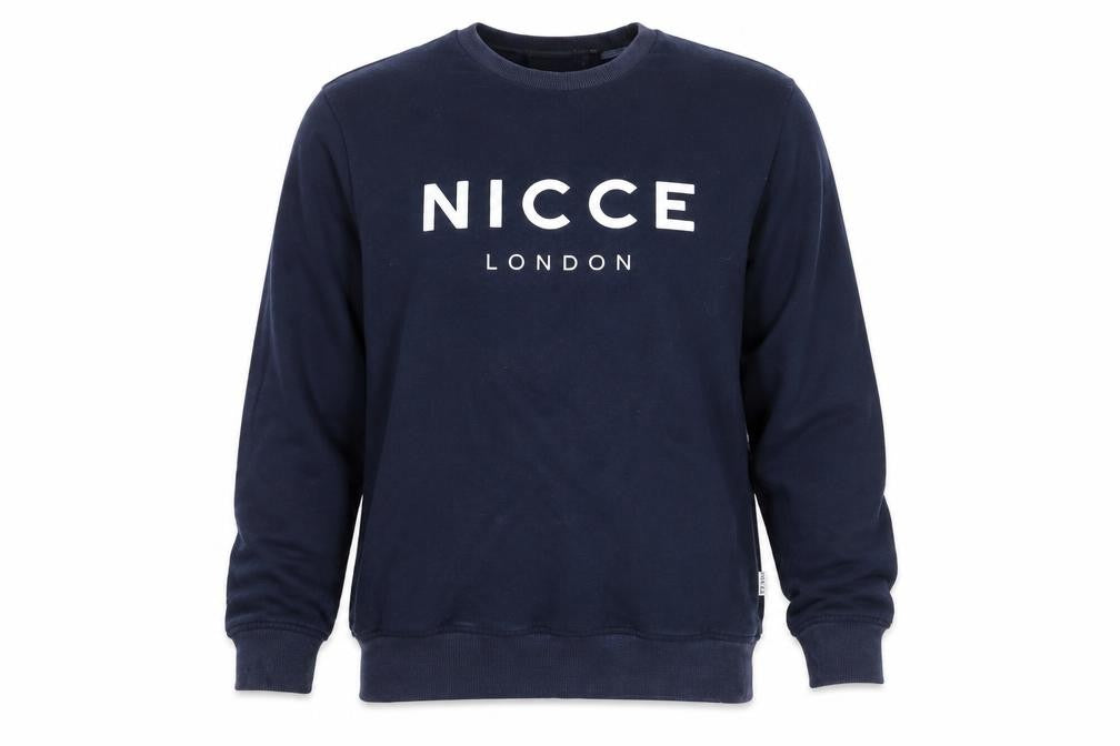 NICCE London Women's Navy Blue Logo Pullover Sweatshirt Size L