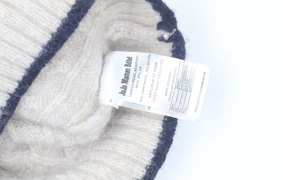 JoJo Maman Bébé Beige Lambswool Knit Baby Jumper 18-24 Months