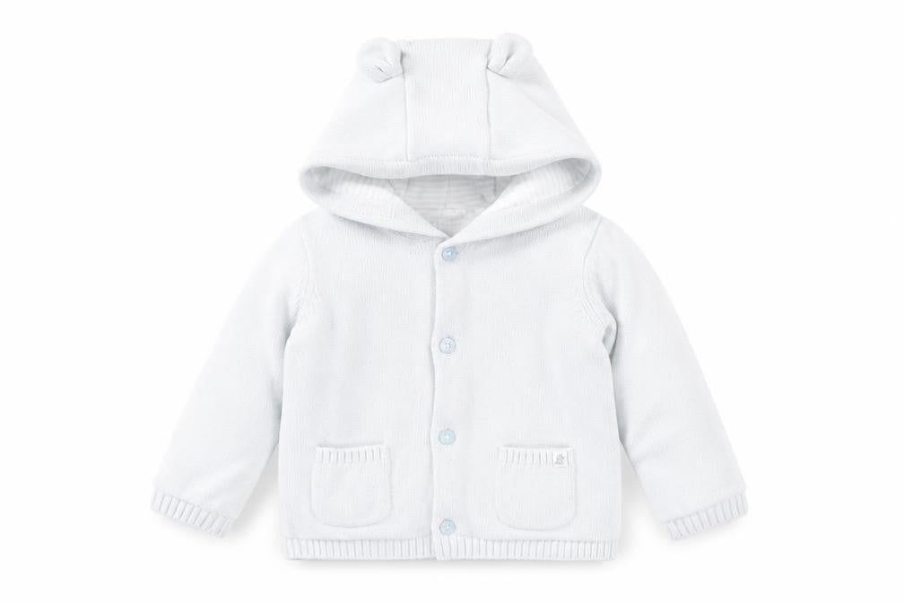 John Lewis Unisex Baby Ivory Cotton Hooded Button Jacket 12-18 Months