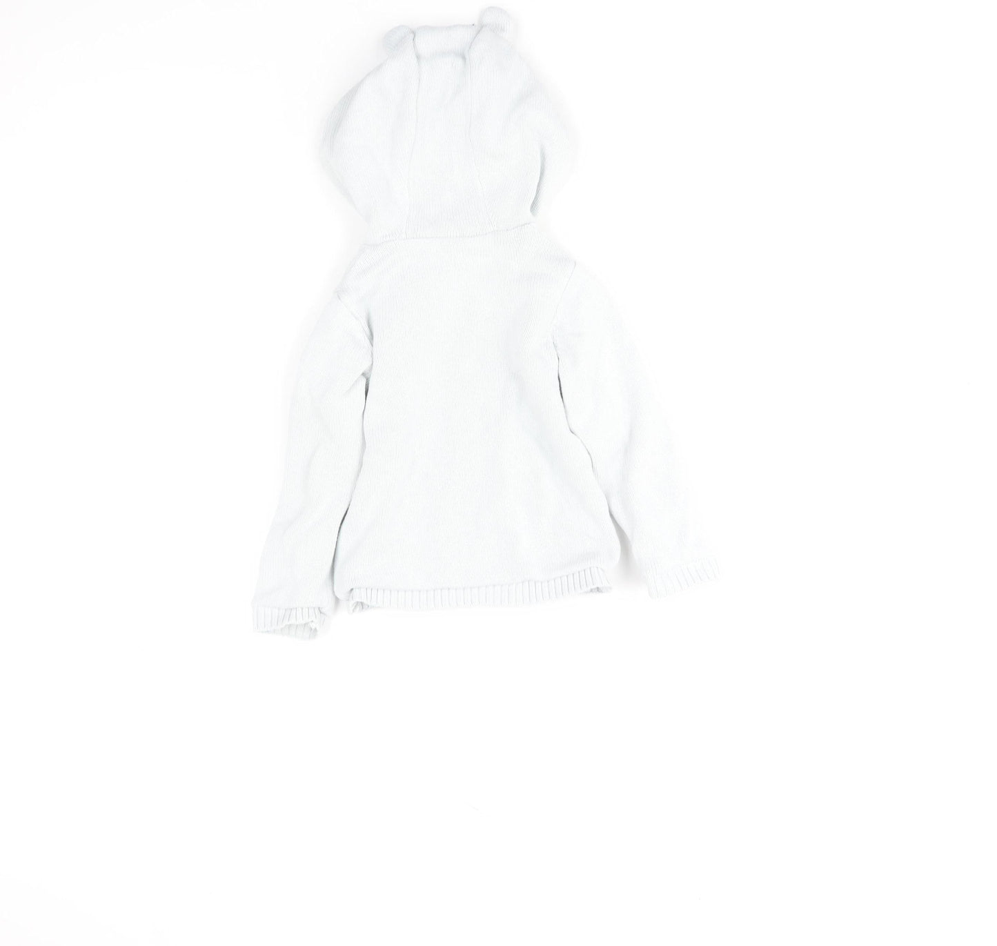 John Lewis Unisex Baby Ivory Cotton Hooded Button Jacket 12-18 Months
