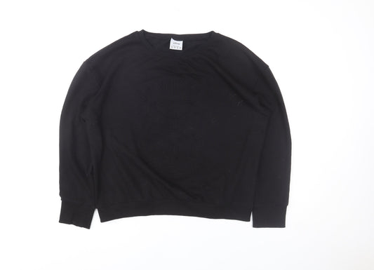 Disney Women Black Minnie Mouse Sweatshirt Size 16 Cotton Blend