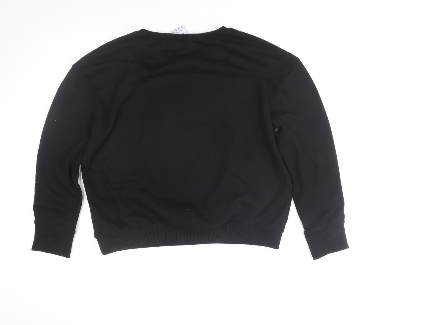 Disney Women Black Minnie Mouse Sweatshirt Size 16 Cotton Blend