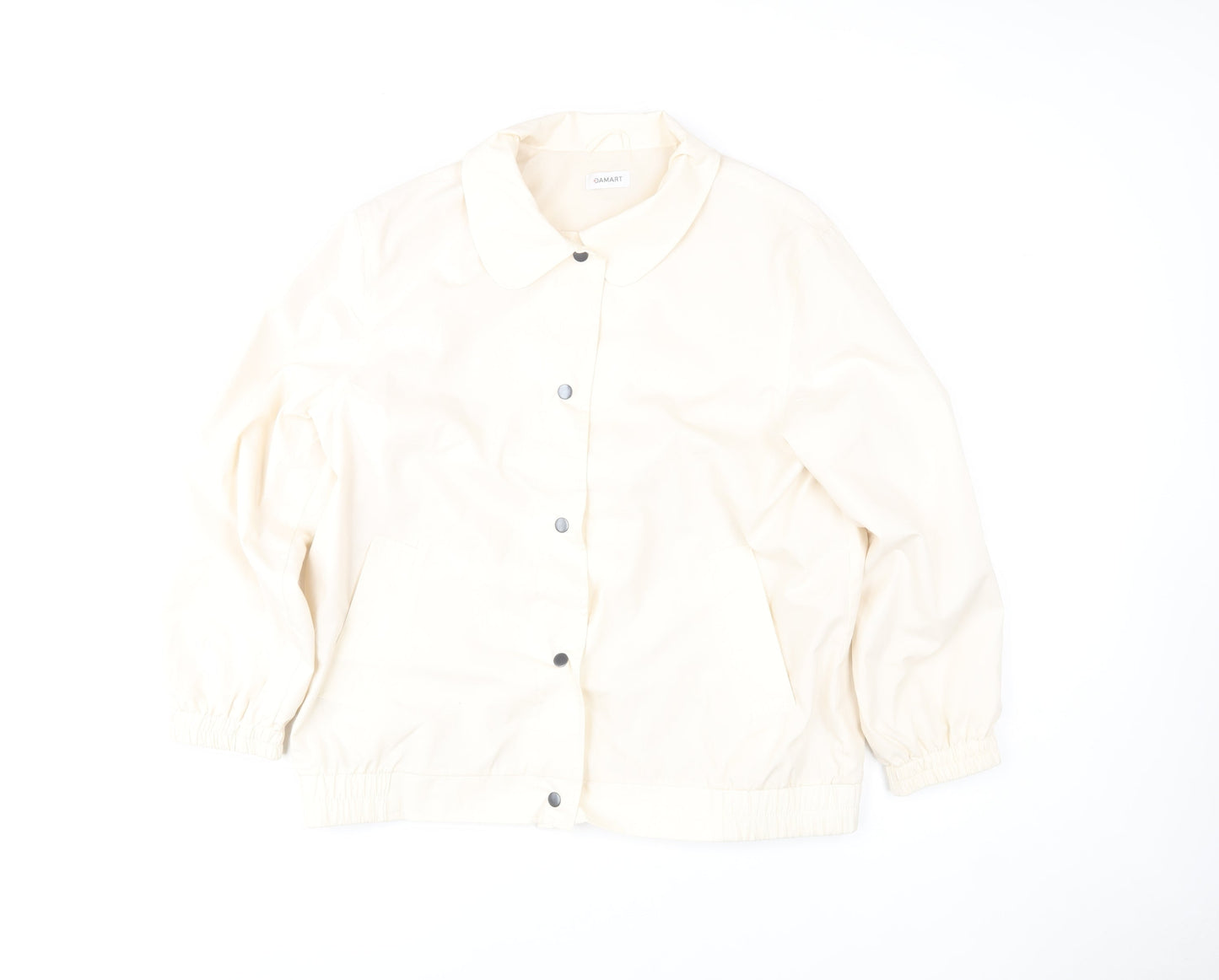 Damart Women Ivory Polyester Lined Basic Jacket Size M