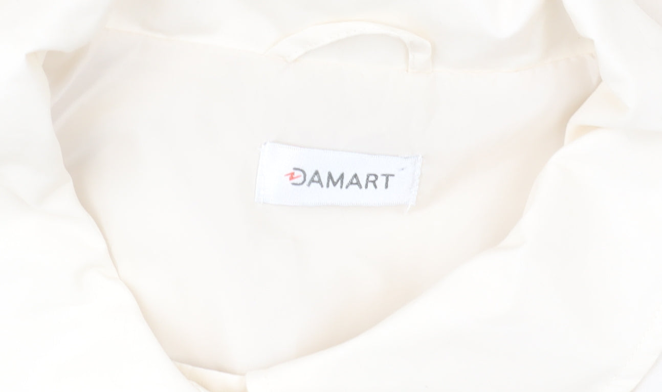 Damart Women Ivory Polyester Lined Basic Jacket Size M