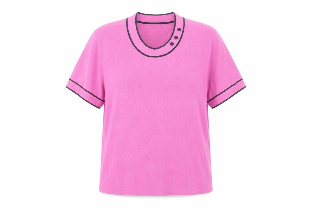 Eastex Women's Pink Short Sleeve Knit T-Shirt Size 18