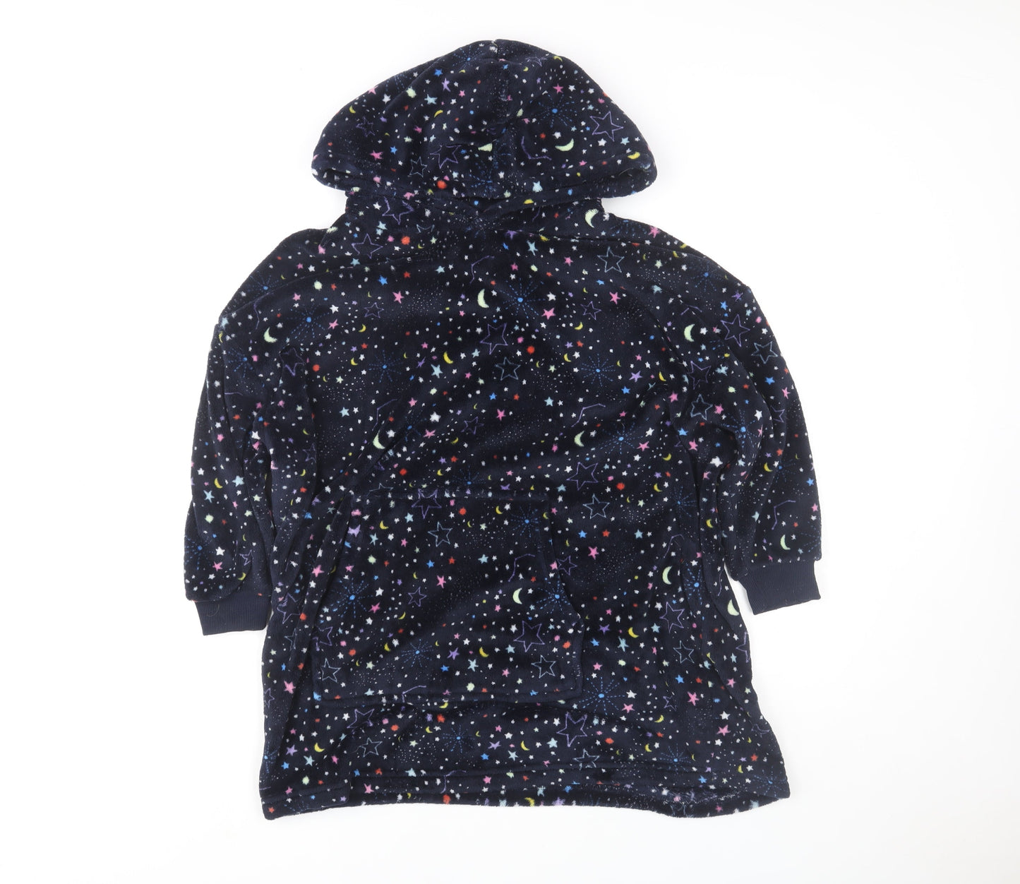 Marks and Spencer Boys Multicoloured Fleece Hooded One Piece Nightwear 9-10 Years