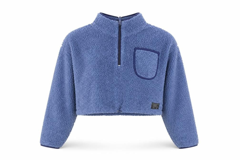 Urban Outfitters Blue Fleece Women's Medium 1/2 Zip Hoodie