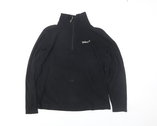 Gelert Womens Black XS Fleece 1/4 Zip Pullover Activewear Top