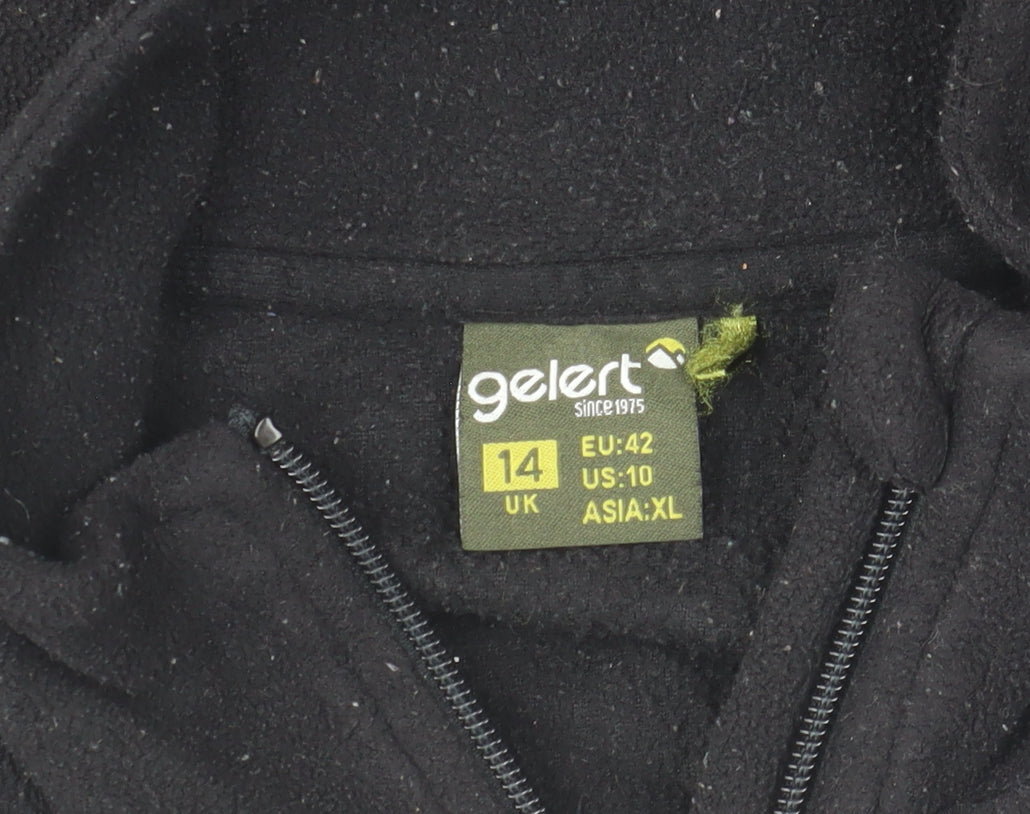 Gelert Womens Black Fleece Full Zip Basic Jacket Size 14