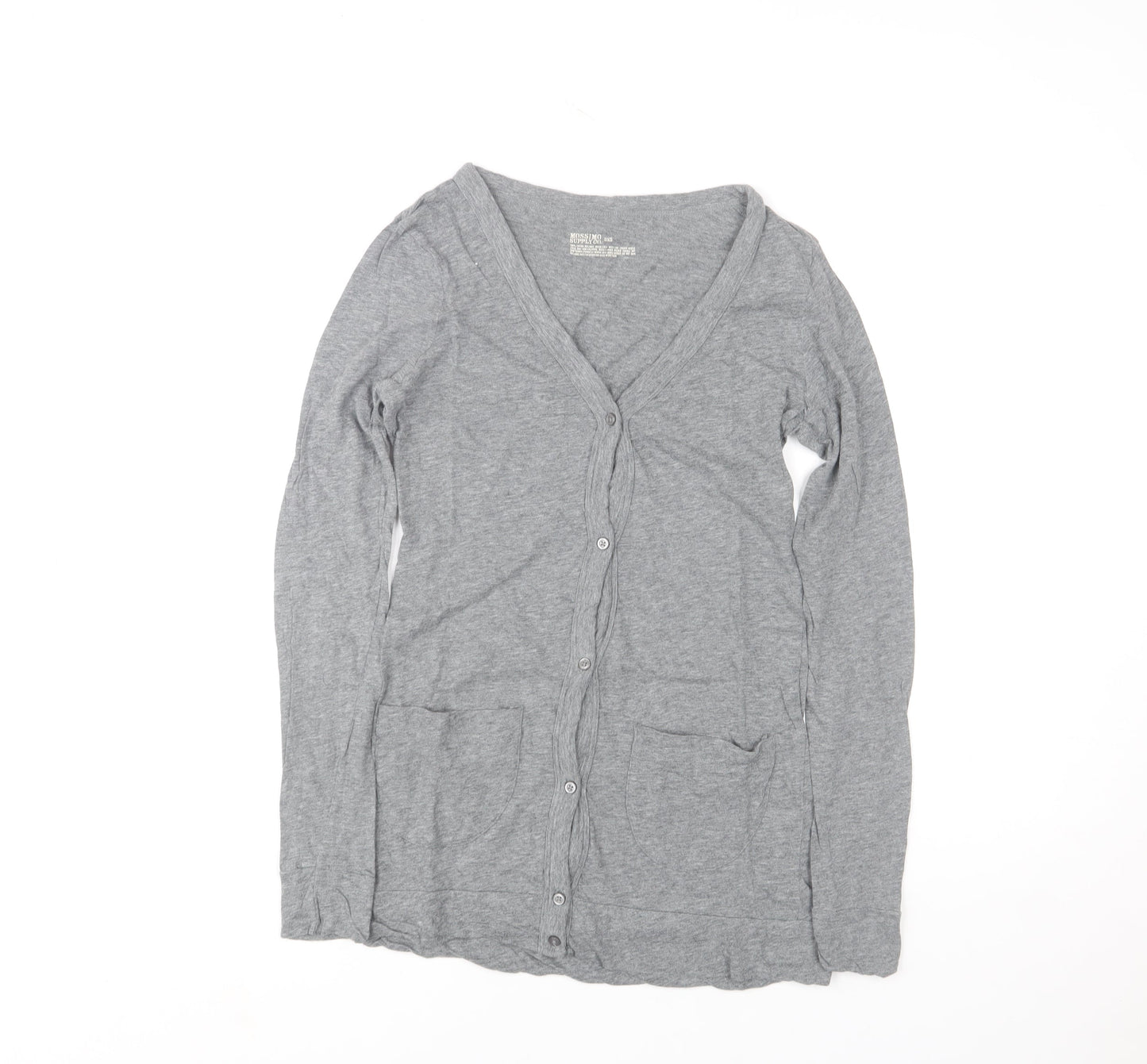 Mossimo Supply Co Womens Grey Long Sleeve Button-Up Cardigan M