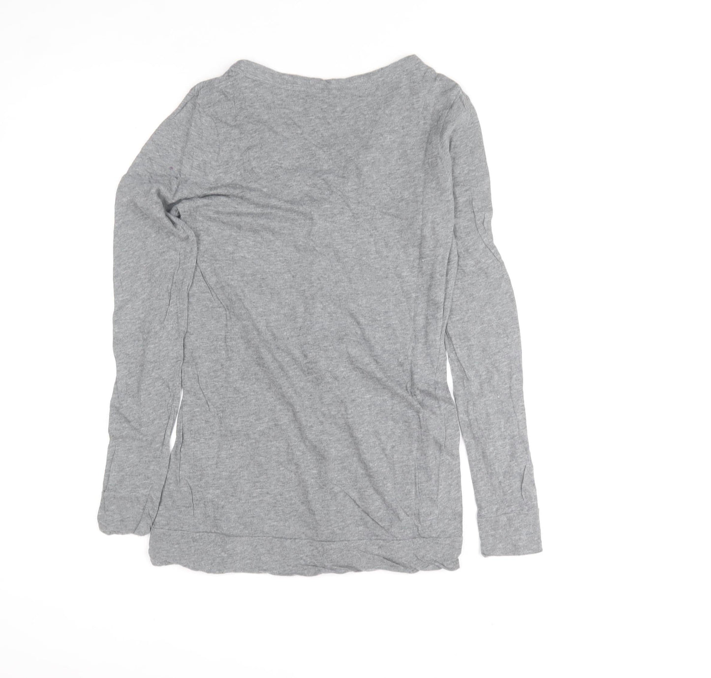 Mossimo Supply Co Womens Grey Long Sleeve Button-Up Cardigan M