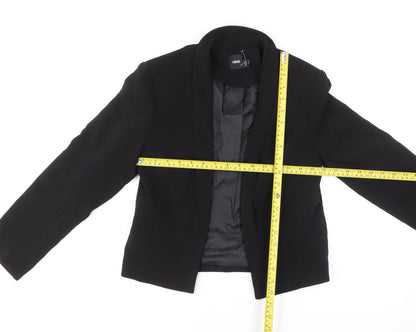 Back view of ASOS Women's Black Slim Fit Single-Breasted Blazer, size 10
