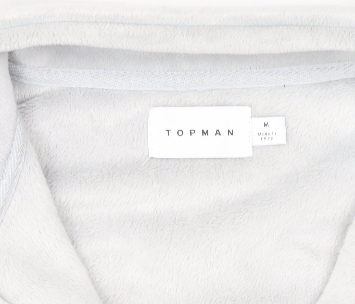Topman Men's Grey Fleece 1/2 Zip Sweatshirt Size M Regular Fit