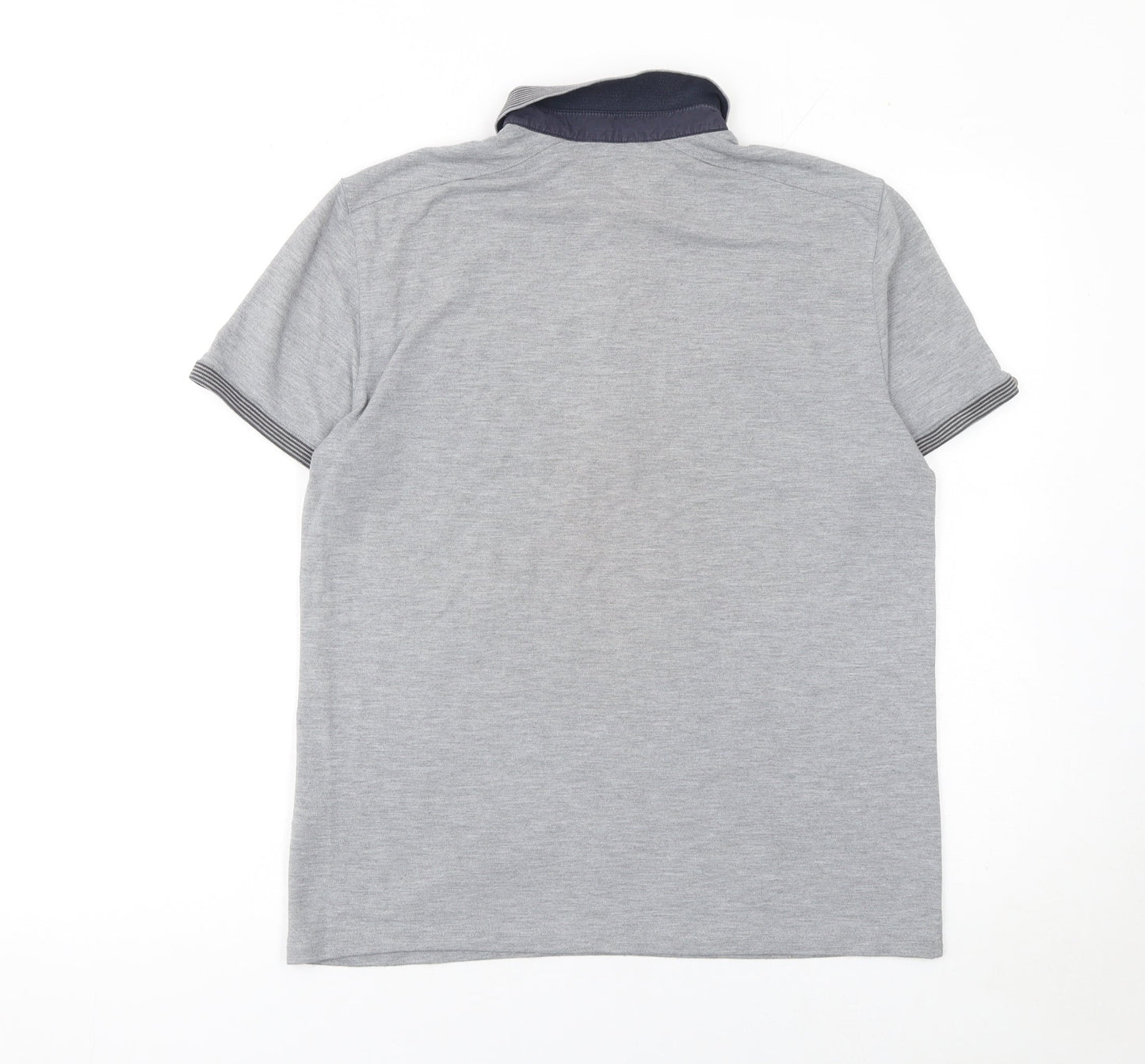 Ted Baker Men’s Grey Button-Down Collar Polo Shirt Size M