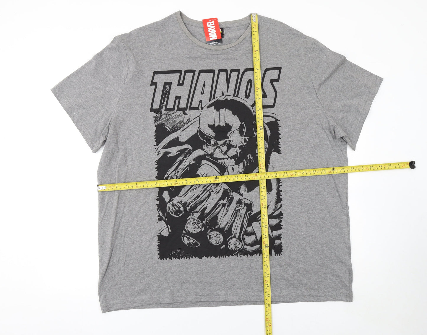 Marvel at George Men’s Grey Thanos T-Shirt 2XL Graphic Tee