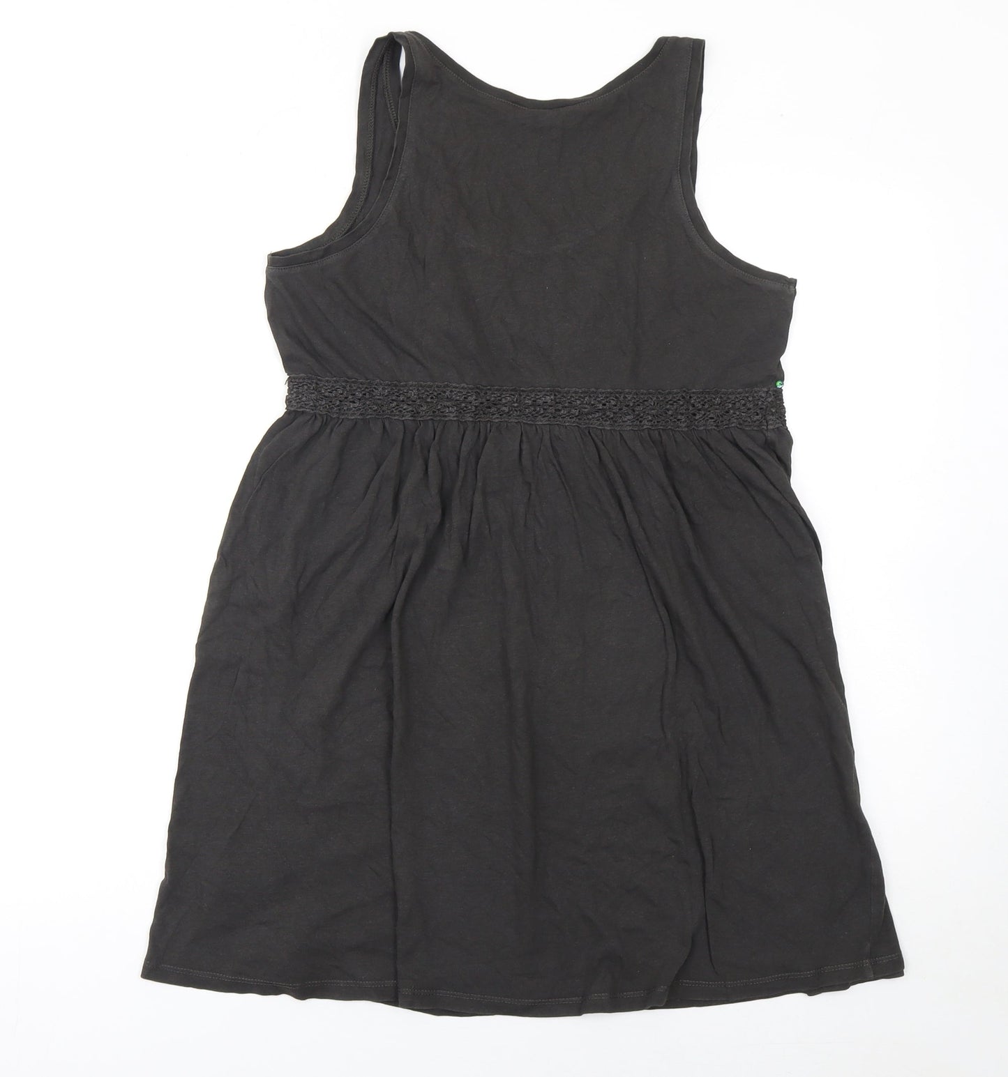 H&M Women's Black Cotton Sequin Camisole Tank Top Size 12