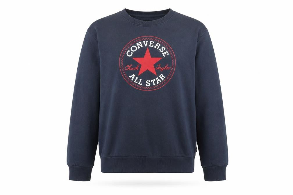 Converse Boys Blue XL Pullover Graphic Sweatshirt 13-15 Yrs Regular Fit