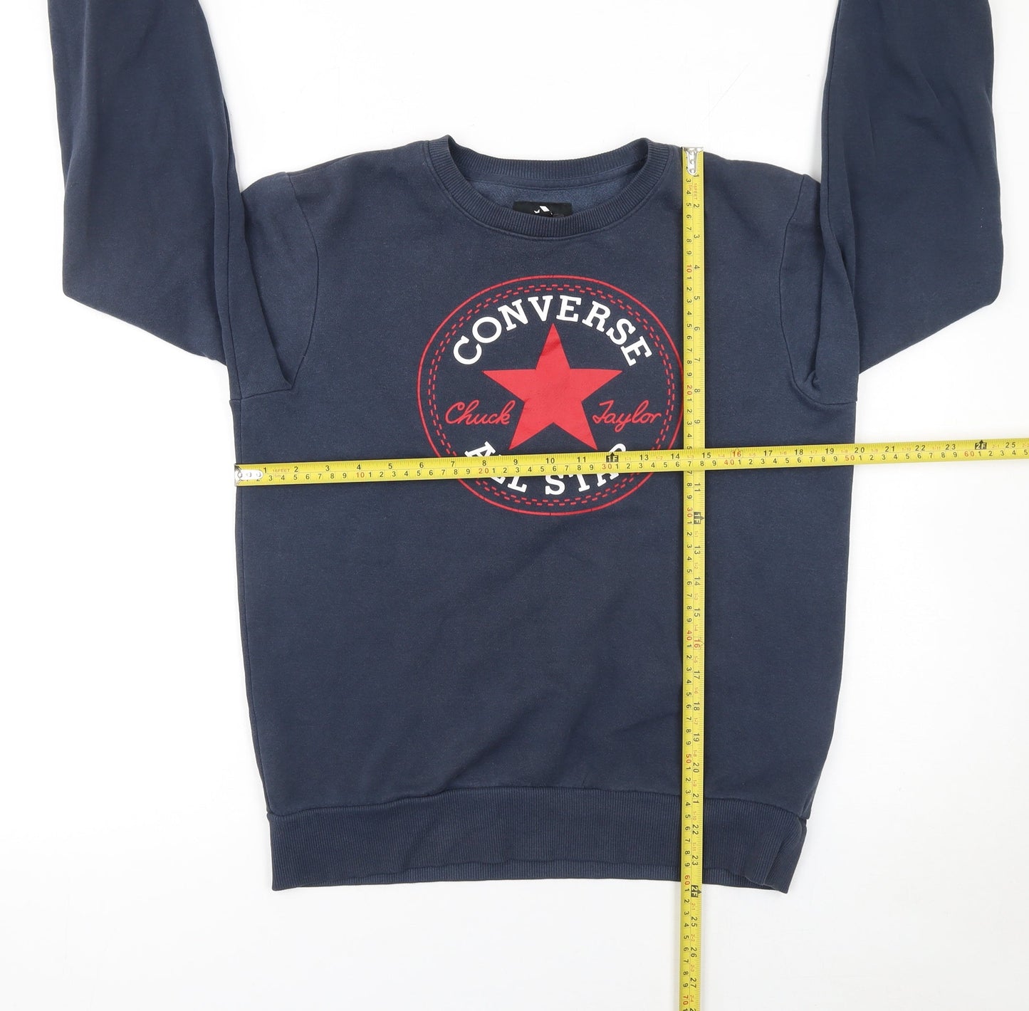 Converse Boys Blue XL Pullover Graphic Sweatshirt 13-15 Yrs Regular Fit