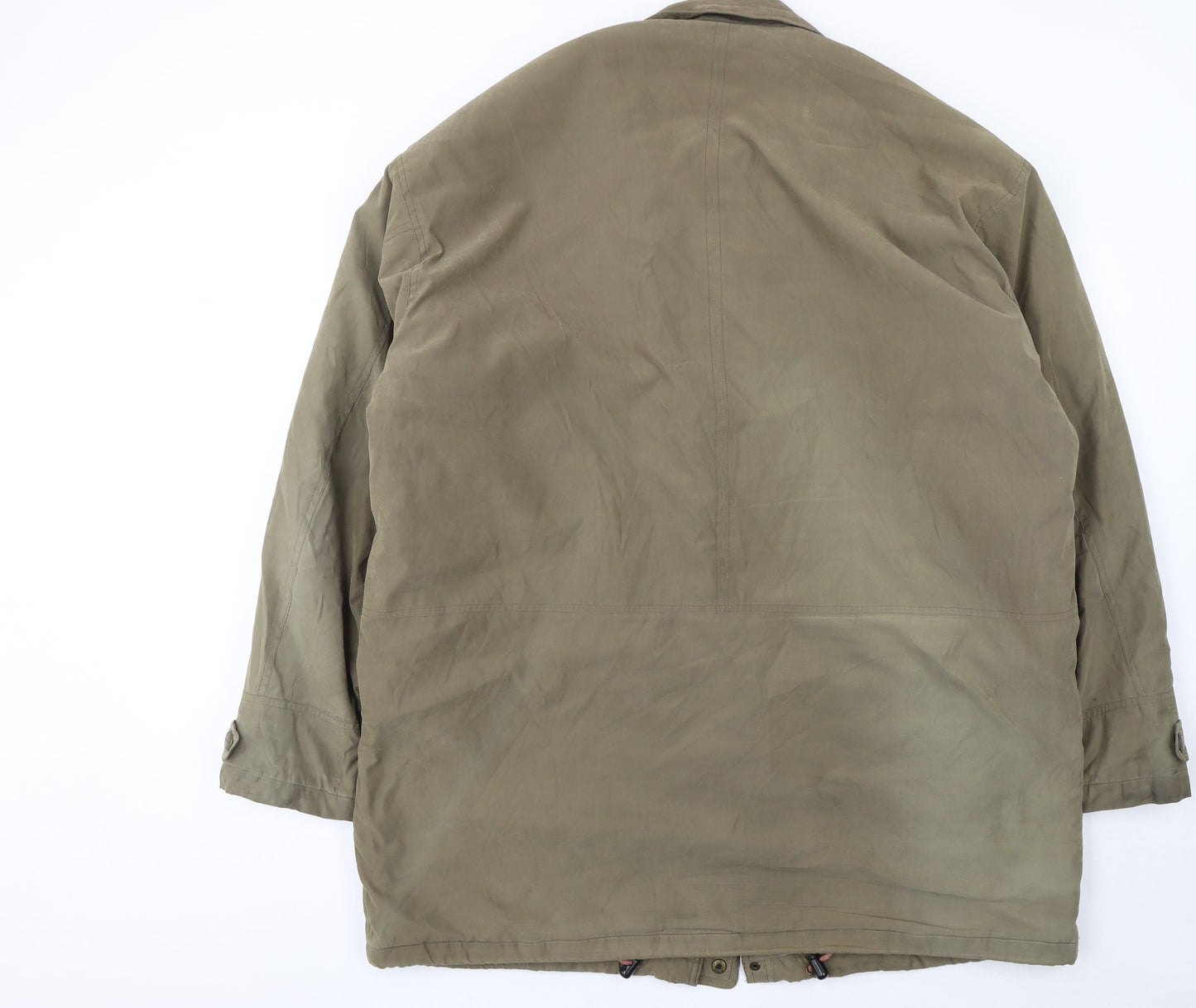Rappson Men's Green 38 Overcoat Polyester Blend Mid-Length Jacket