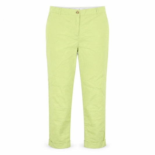 Jasper Conran Women Green Chino Trousers Size 12 Cotton Blend