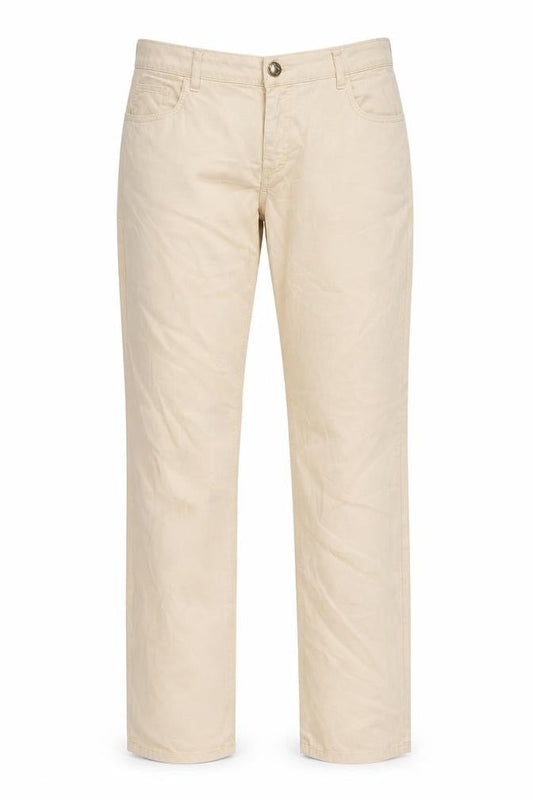 Trussardi Jeans Women's Beige Chino Trousers Size 12 Straight Leg