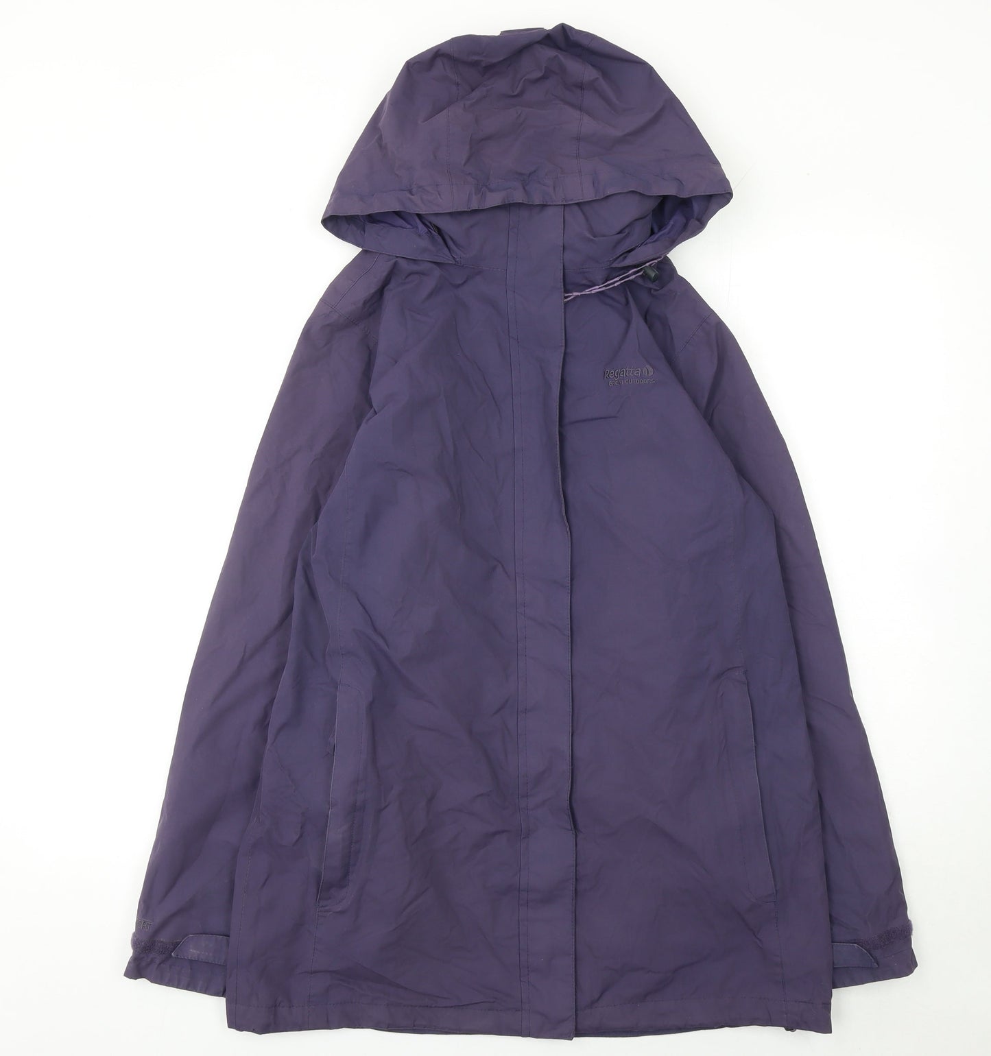 Regatta Womens Purple Waterproof Hooded Rain Coat Size 10