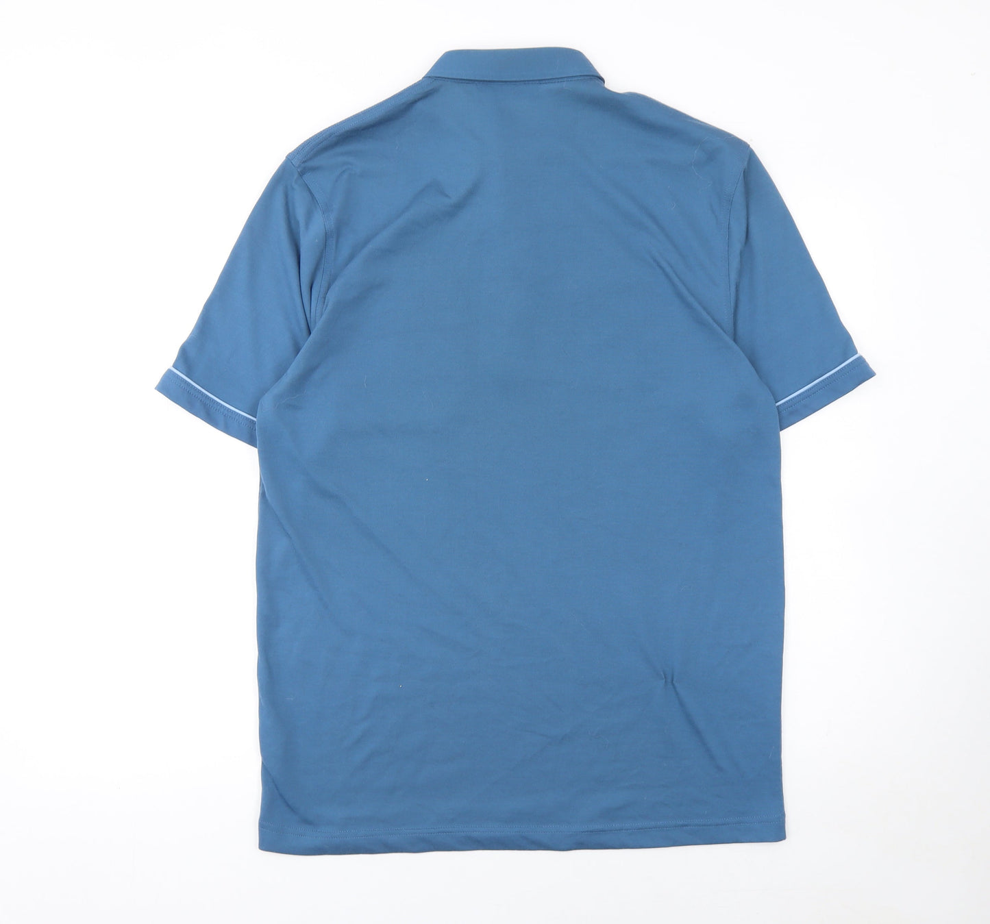 Tom Hagan Men's Blue Short Sleeve Polo Shirt Size M Regular Fit