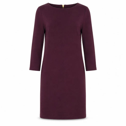 VILA Women Purple Sheath Knee Length Dress Size S 3/4 Sleeve