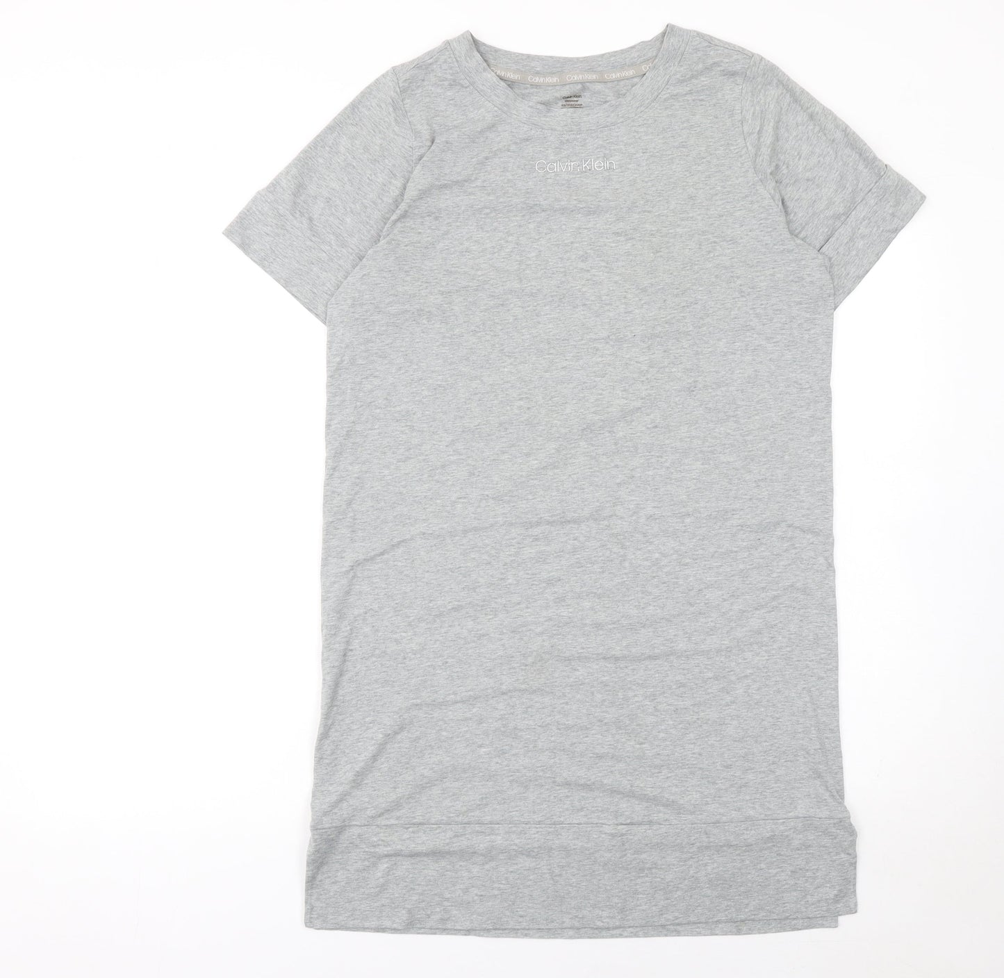Calvin Klein Womens Grey Cotton Jersey T-Shirt Nightshirt XS