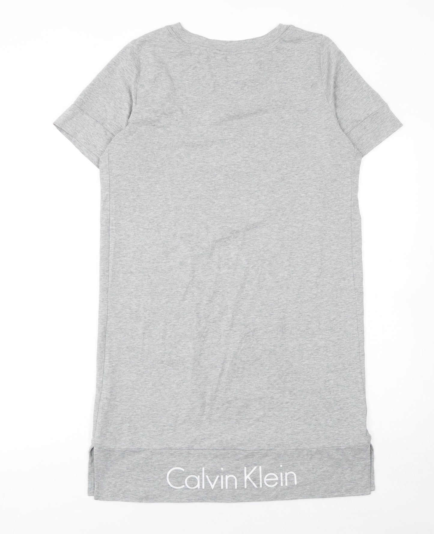 Calvin Klein Womens Grey Cotton Jersey T-Shirt Nightshirt XS