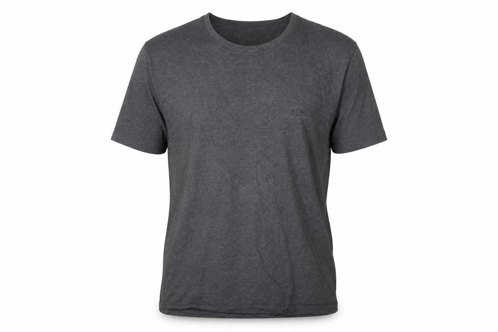 Hugo Boss Men's Grey Cotton Crew Neck Short Sleeve T-Shirt L