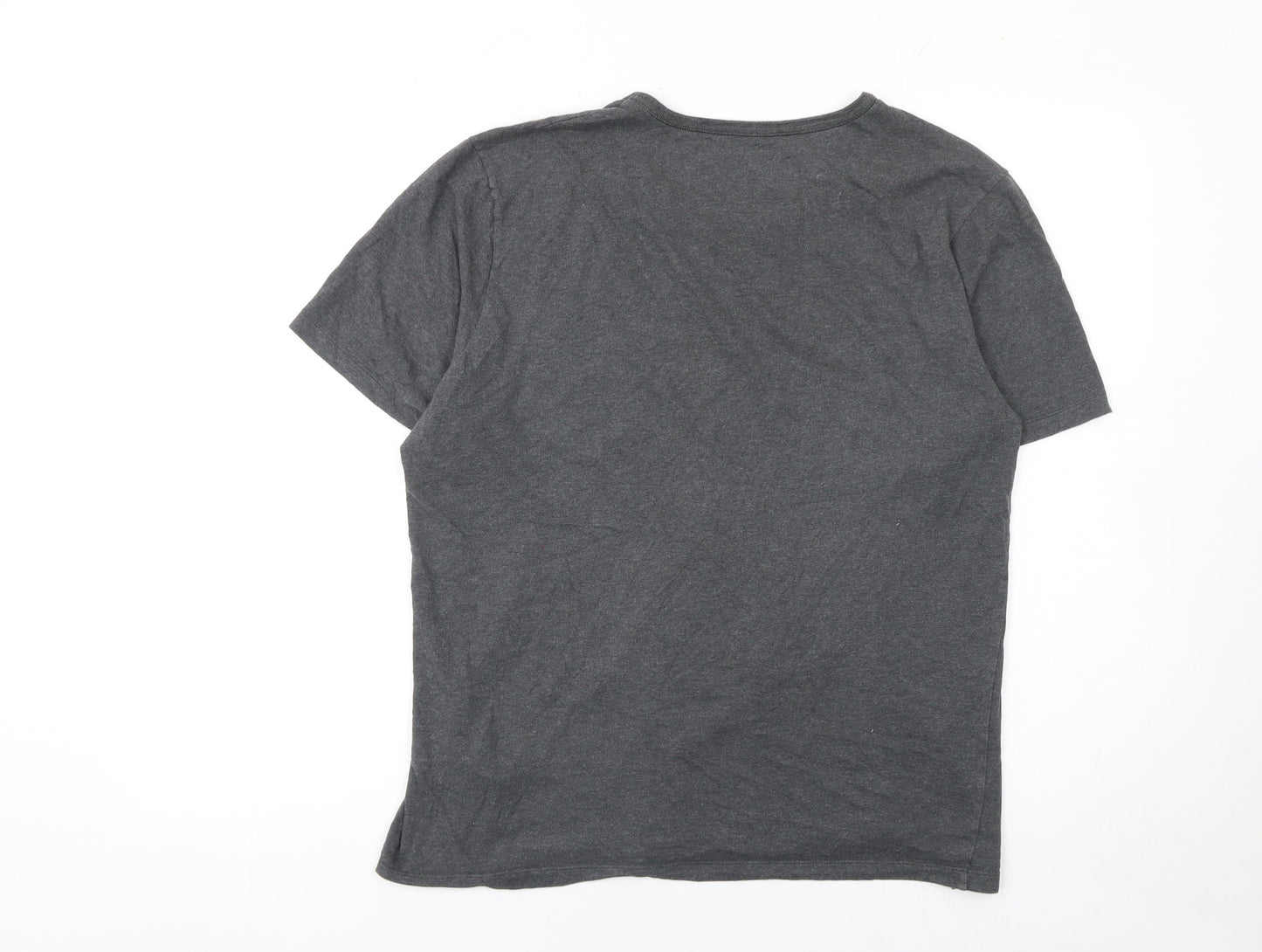 Hugo Boss Men's Grey Cotton Crew Neck Short Sleeve T-Shirt L