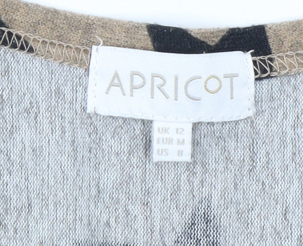 Apricot Women’s Black Star Print Long Sleeve Pullover Jumper Size 12