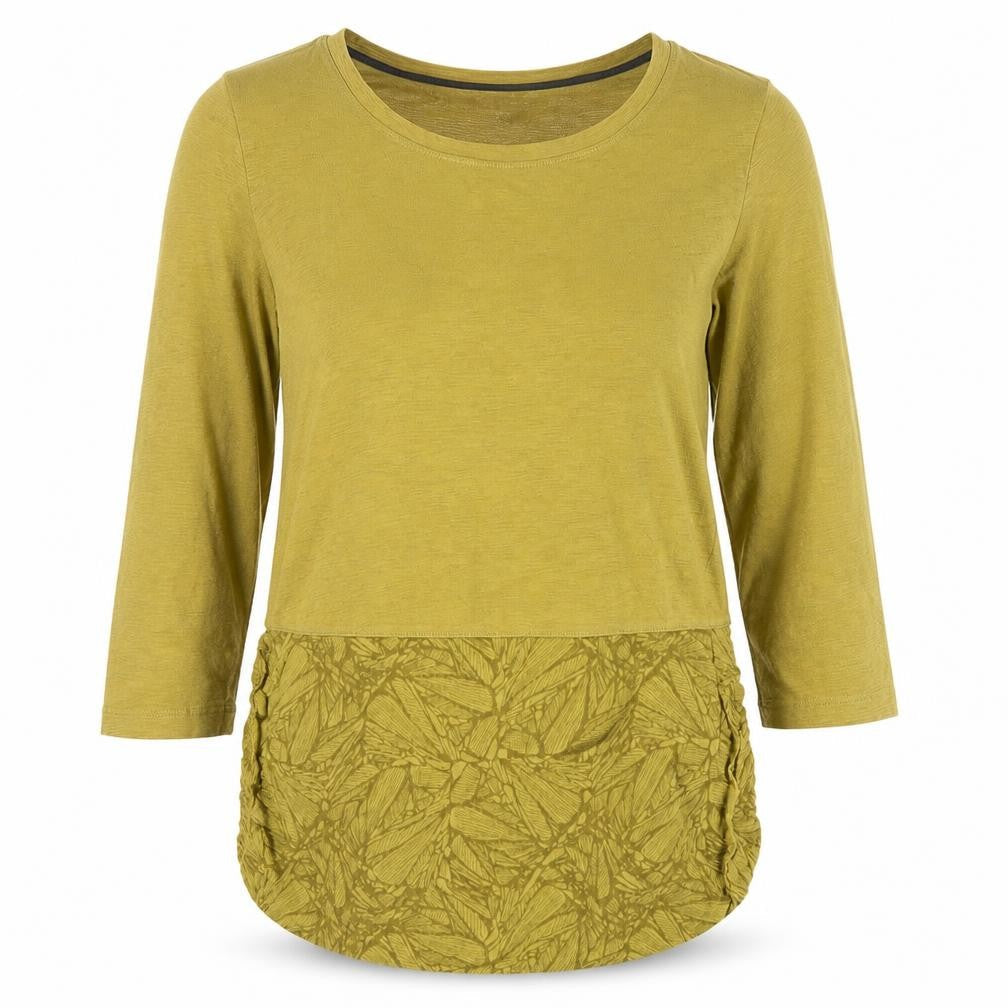 White Stuff Women's Green Cotton 3/4 Sleeve T-Shirt UK 10