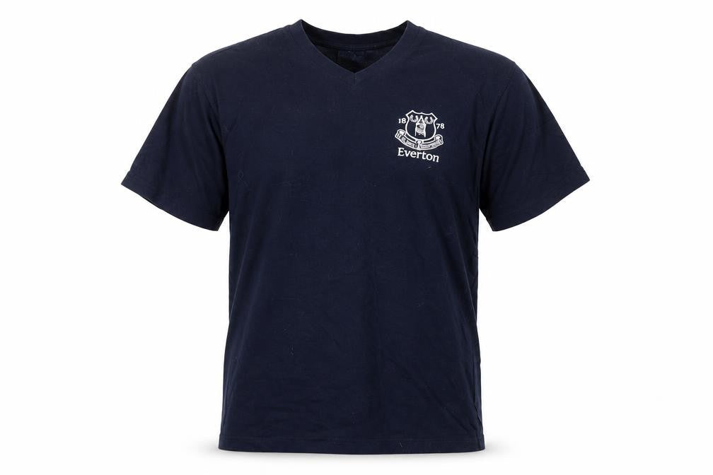 JJB Men’s Blue Everton Embroidered V-Neck Cotton Sports T-Shirt M
