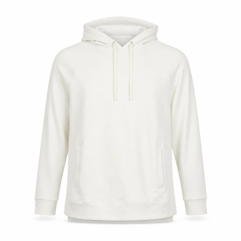 Marks & Spencer Women Ivory Cotton Pullover Hoodie XS