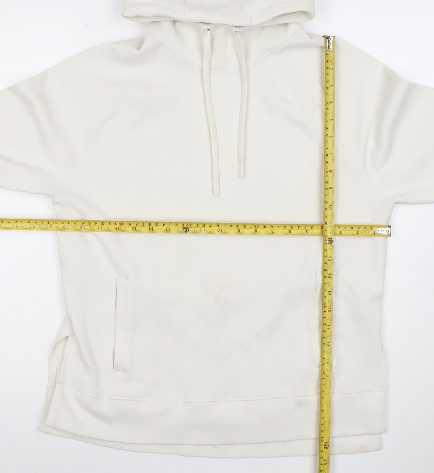 Marks and Spencer Women Ivory Cotton Pullover Hoodie XS