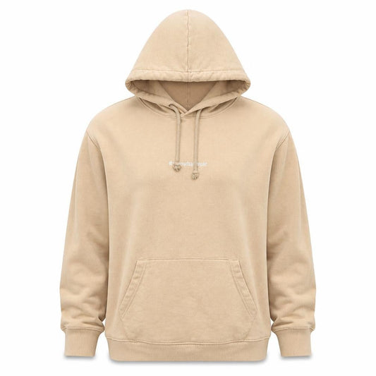 WHO.A.U Women's Beige Pullover Hoodie Medium Californian Dream Style