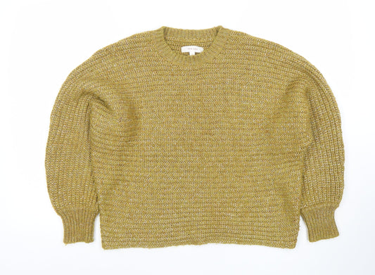 Marks and Spencer Per Una Womens Green Size 12 Chunky Knit Jumper